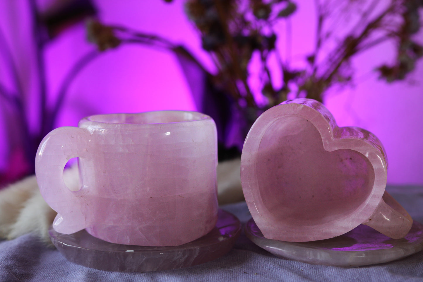 Rose Quartz Tea cup and Saucer