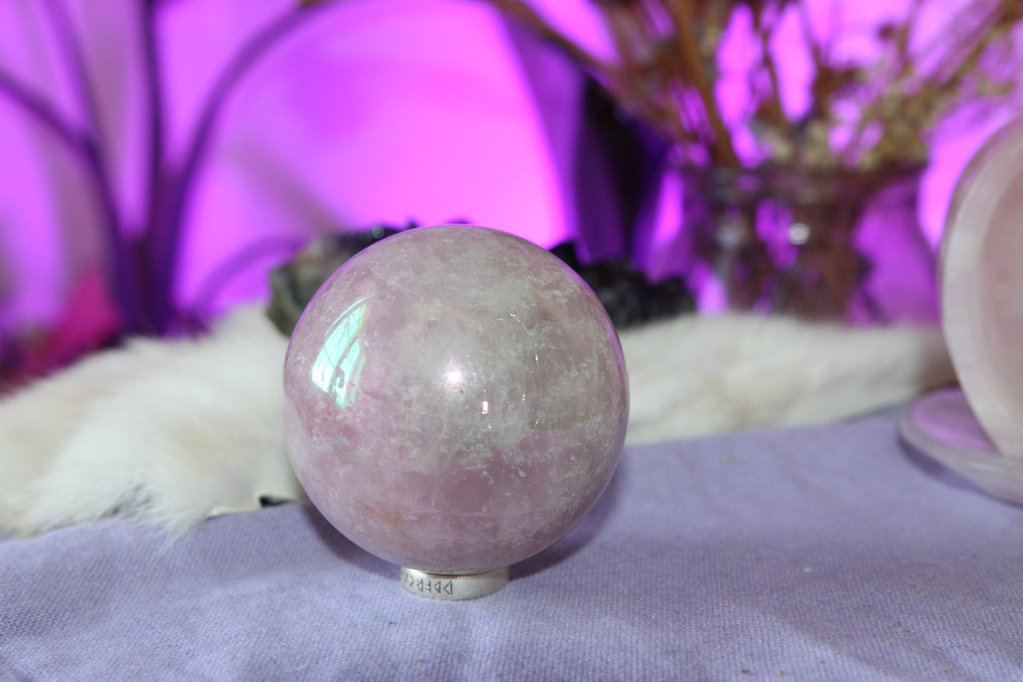 Aura Rose quartz Spheres