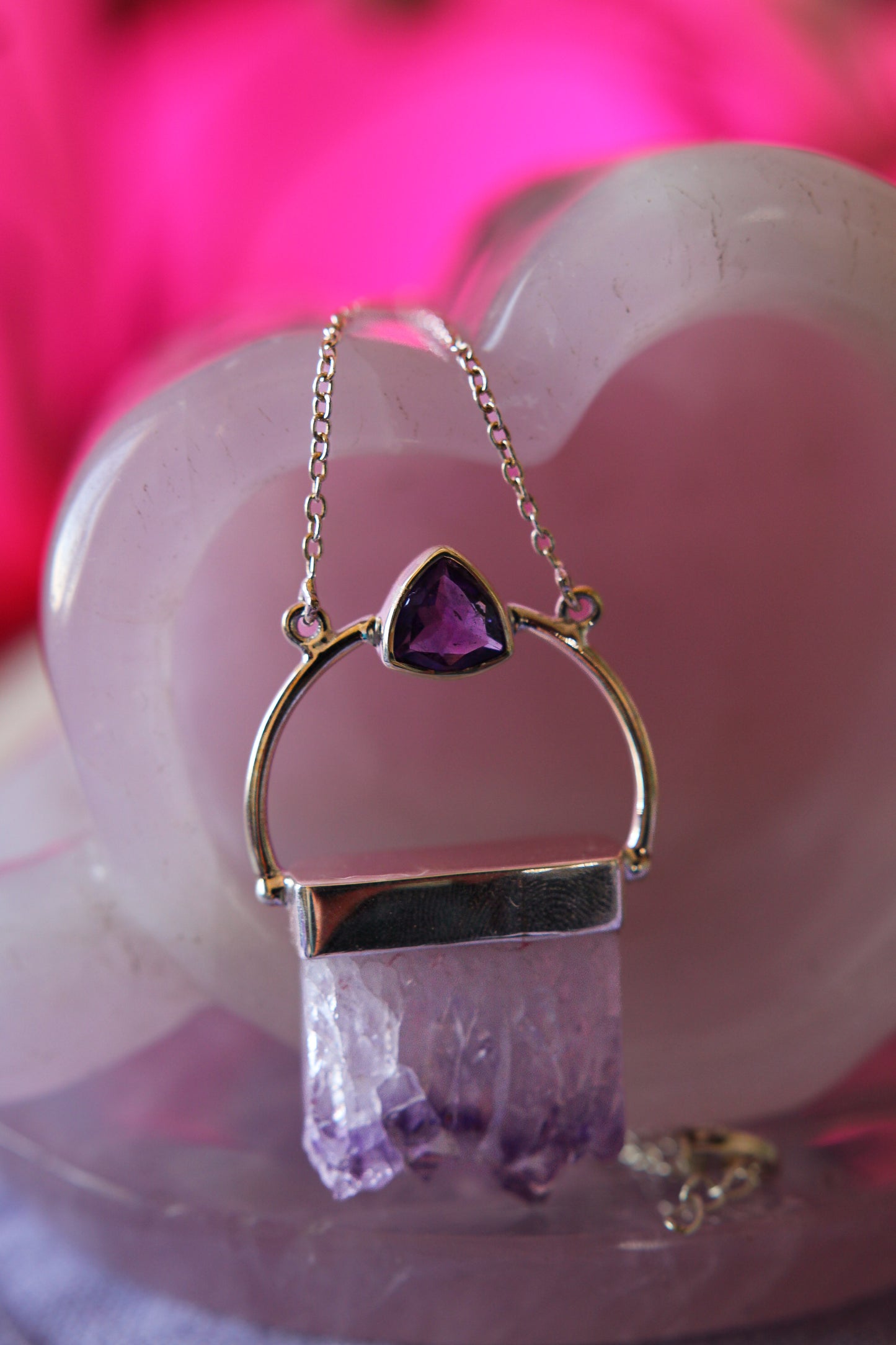 Dream Amethyst Silver Pendent