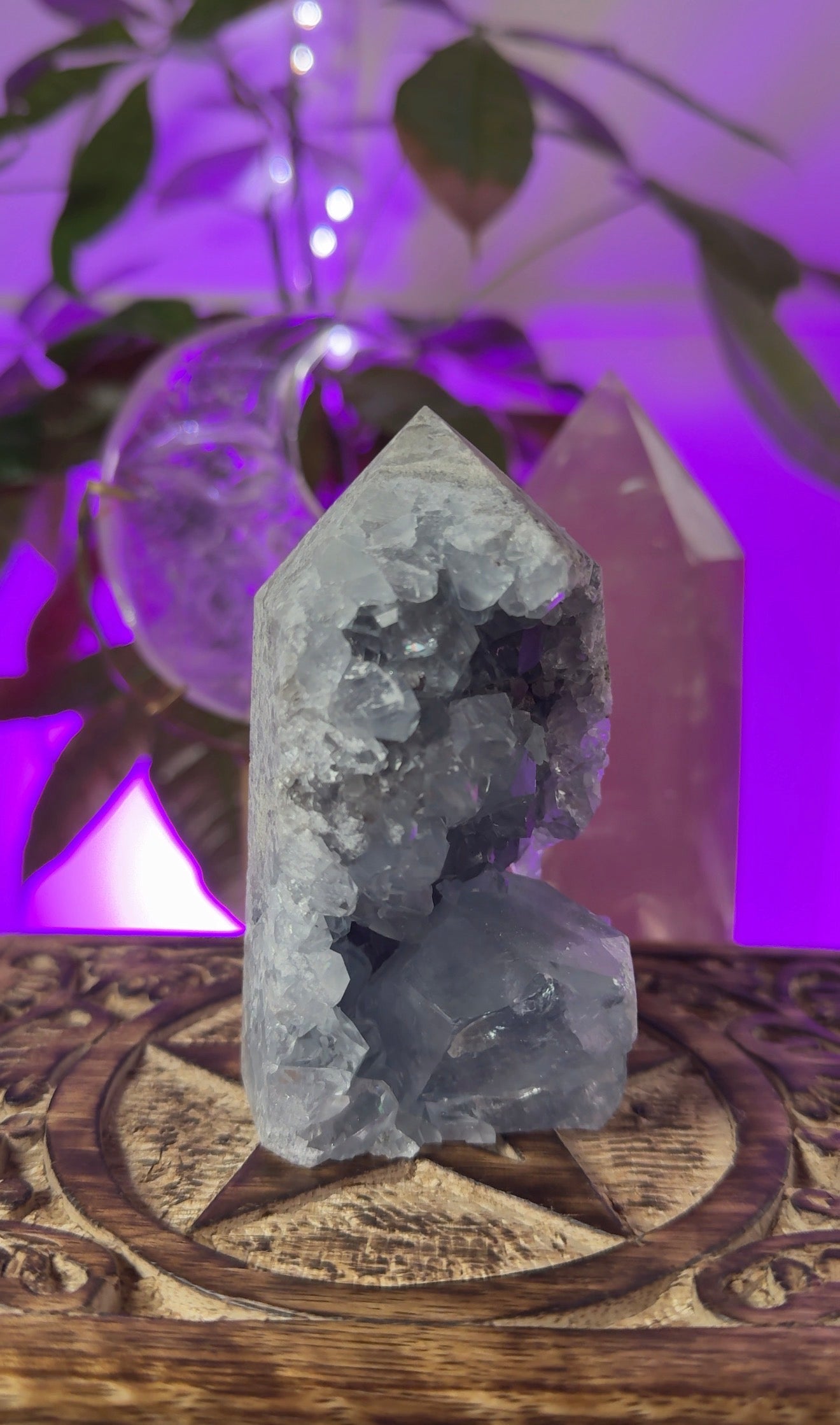 Celeste Druzy Caves – Spiritual Energy & Amplification