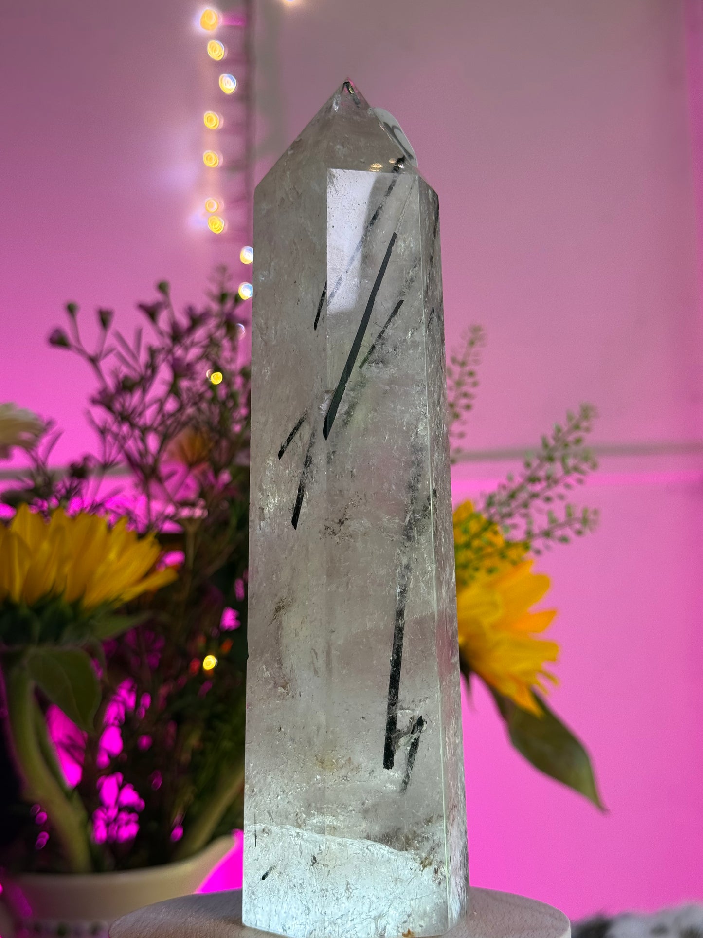 Tourmalated Quartz Large Generators: Protection & Cleansing