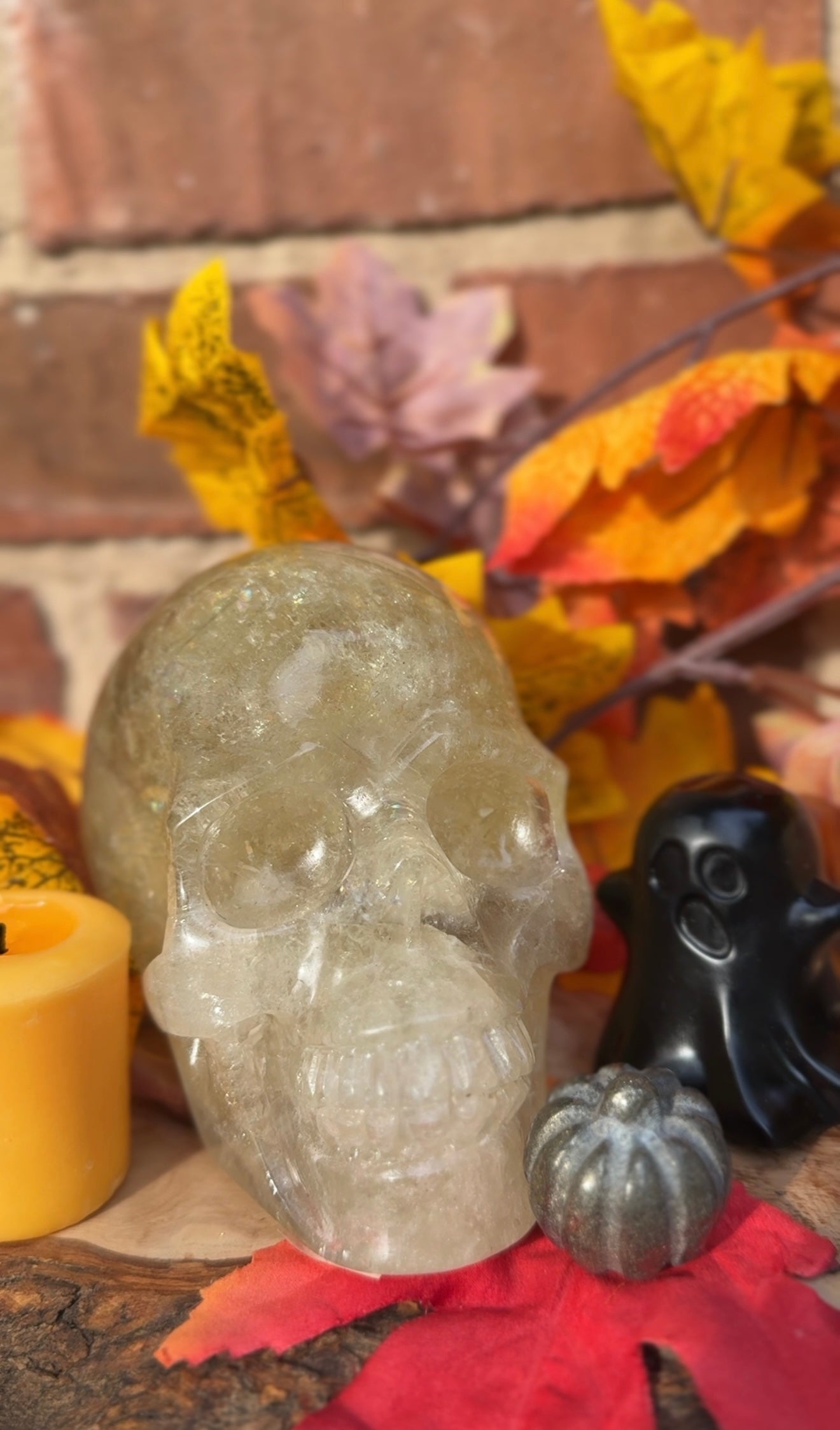 Natural Citrine Crystal Skull – 1.55kg Collector’s Piece