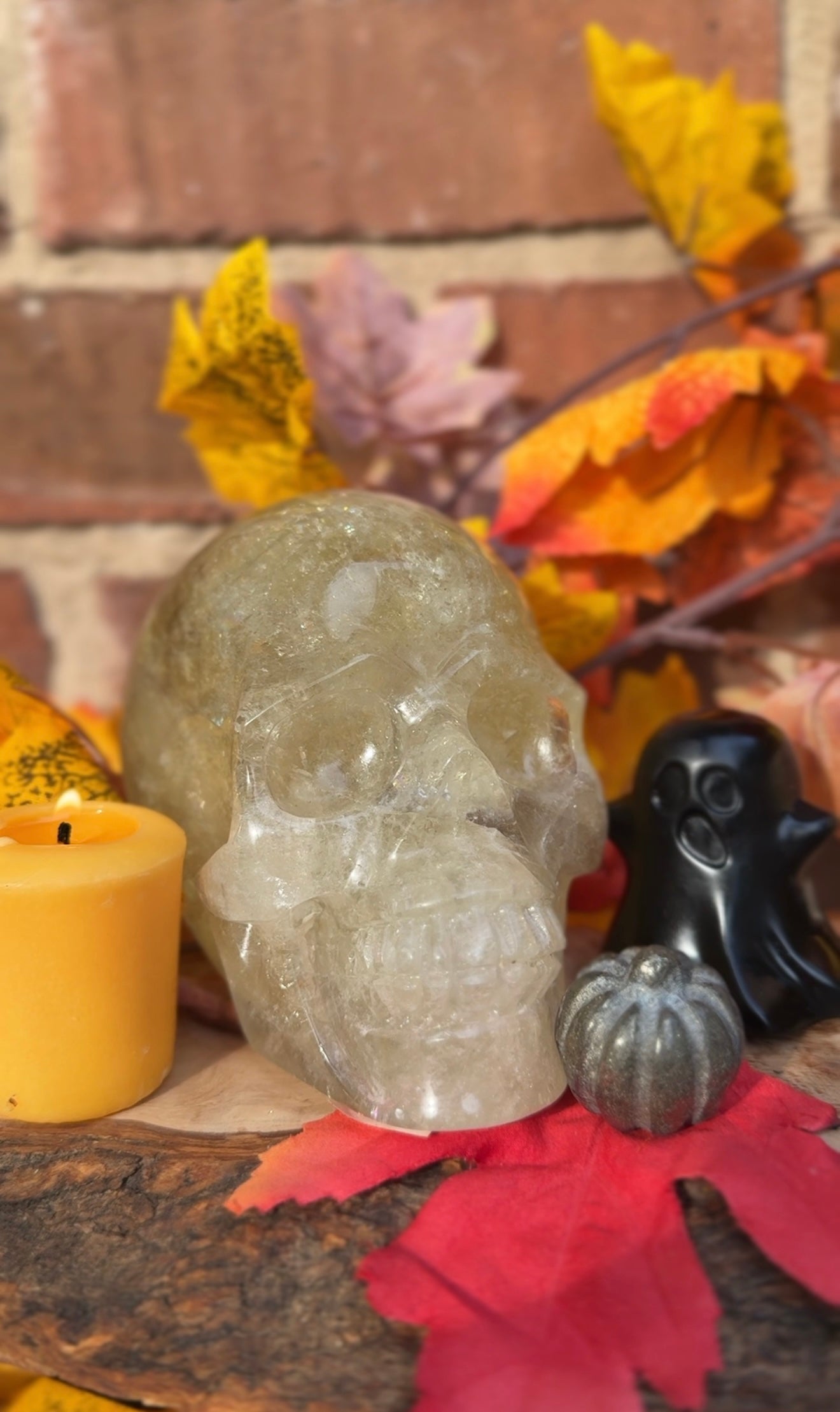 Natural Citrine Crystal Skull – 1.55kg Collector’s Piece