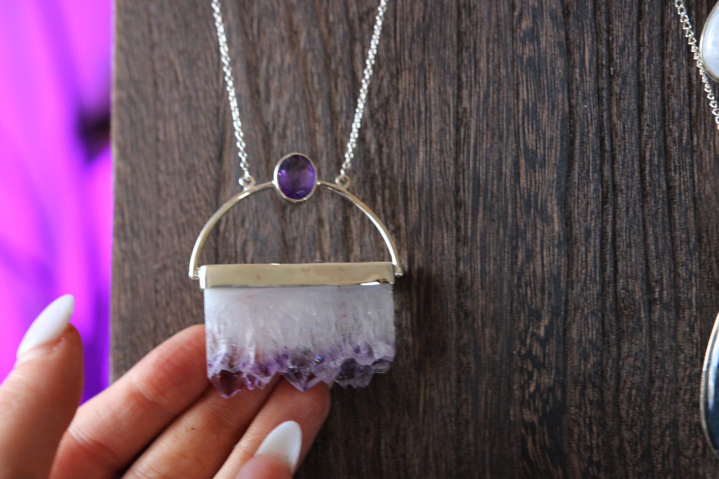 Dream Amethyst Silver Pendent