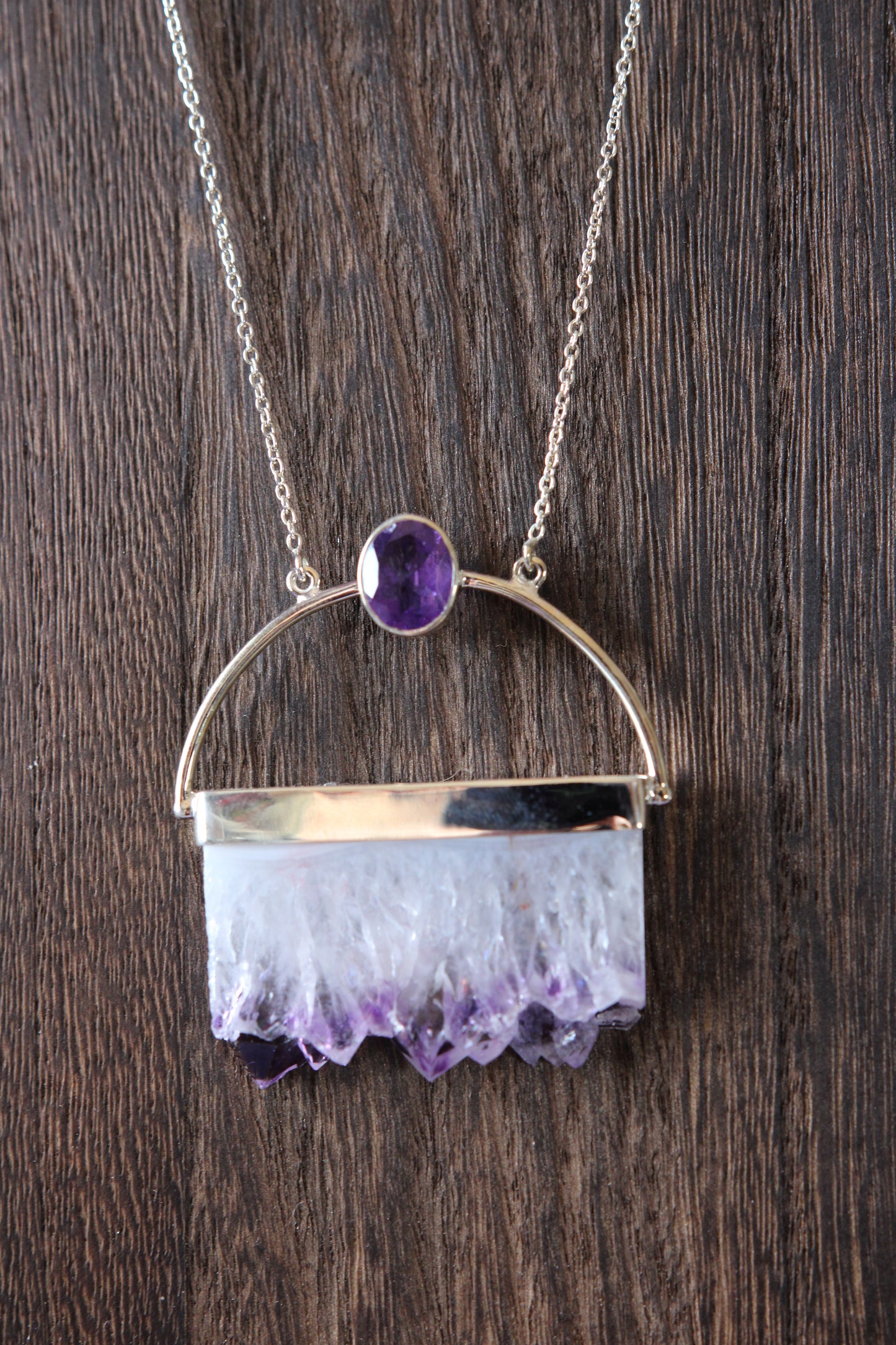 Dream Amethyst Silver Pendent