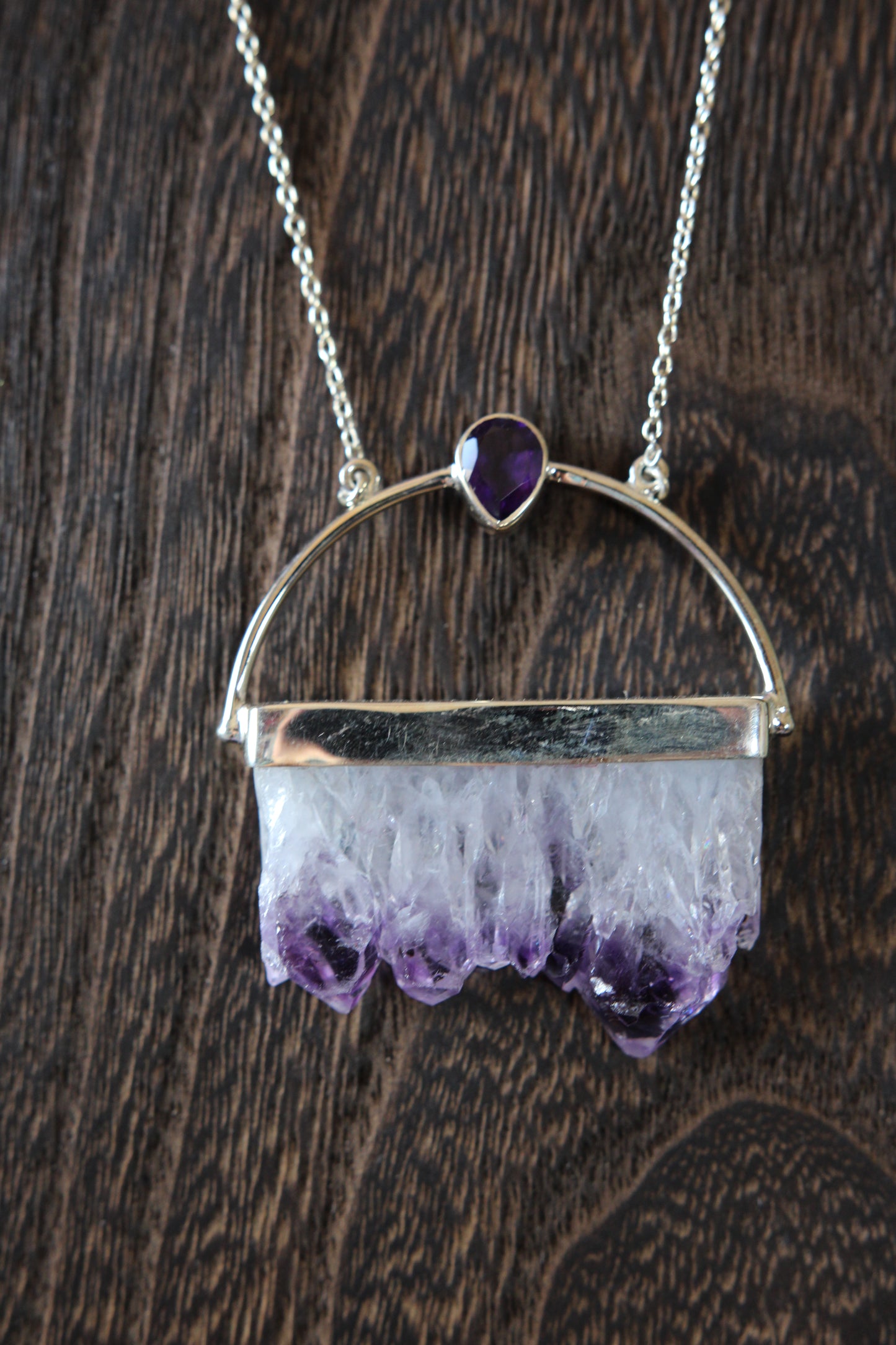 Dream Amethyst Silver Pendent