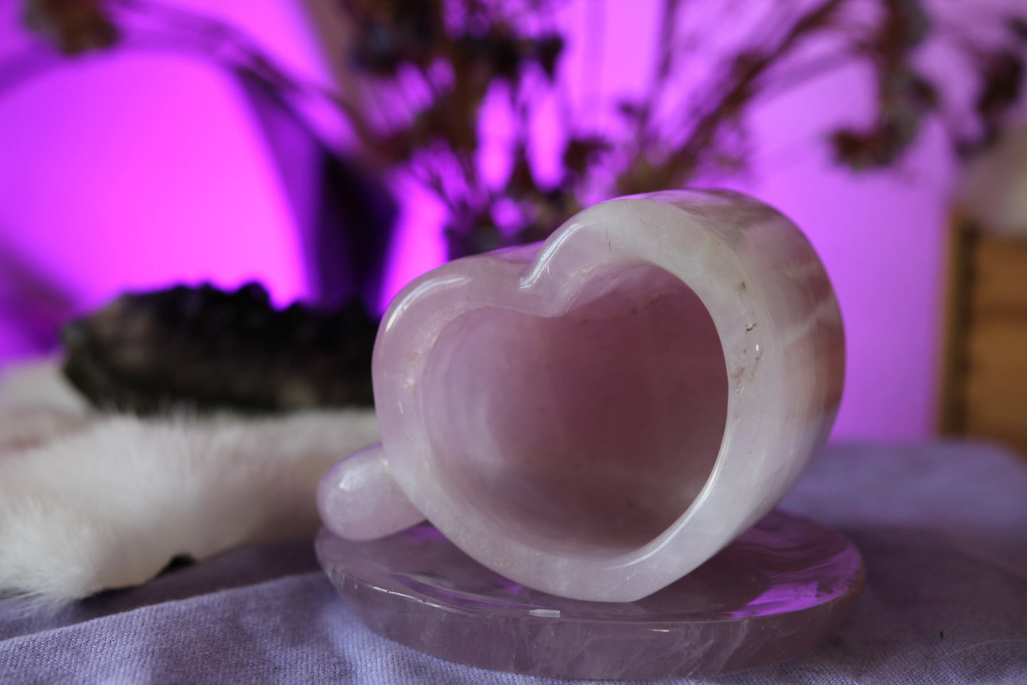 Rose Quartz Tea cup and Saucer