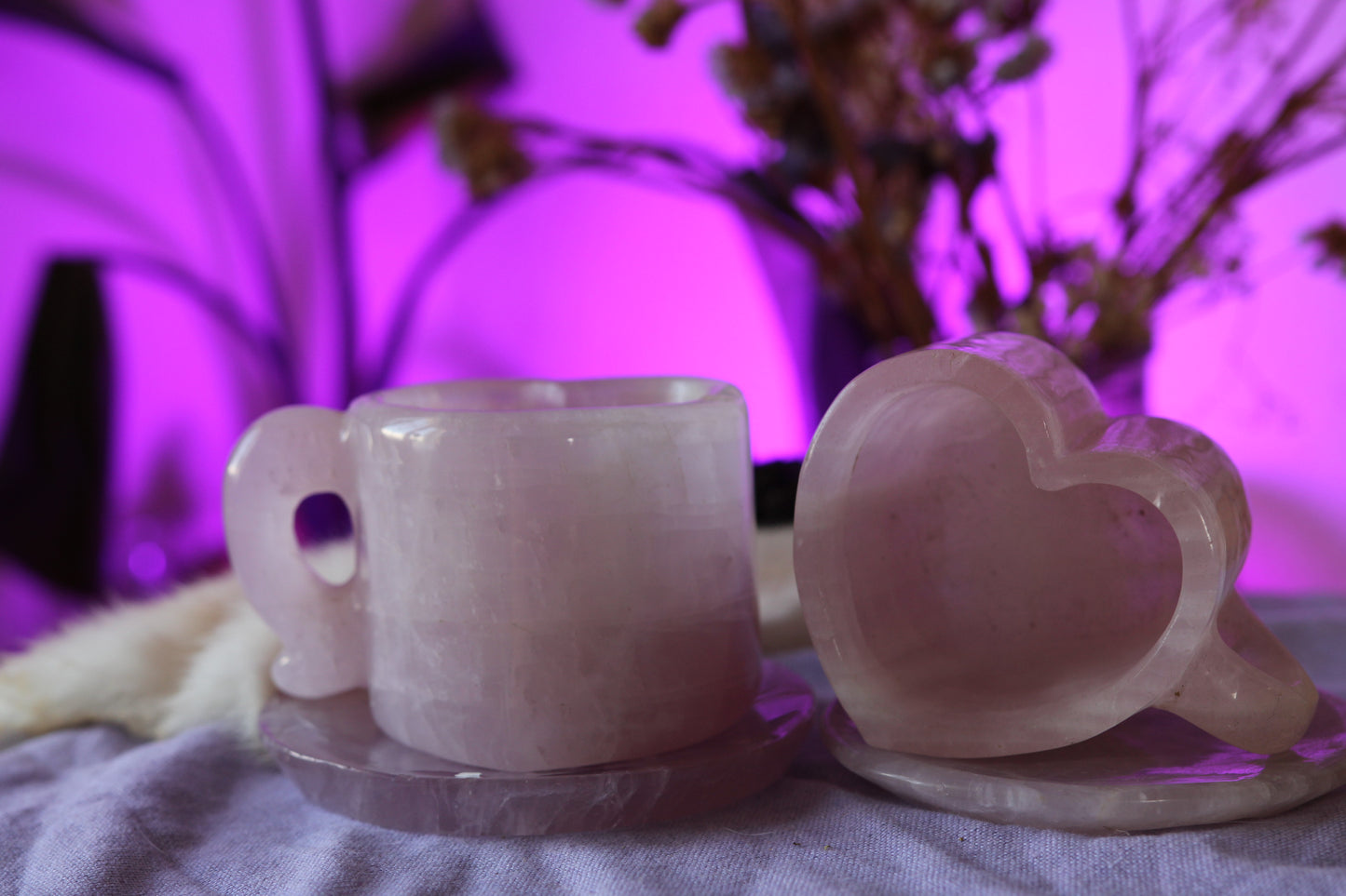 Rose Quartz Tea cup and Saucer