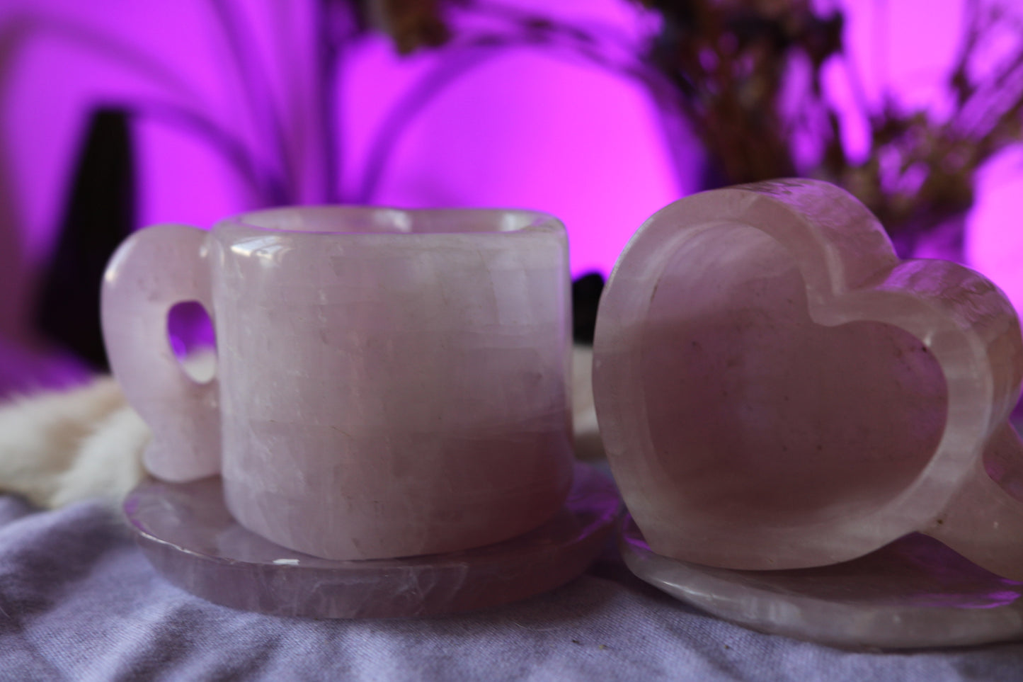 Rose Quartz Tea cup and Saucer