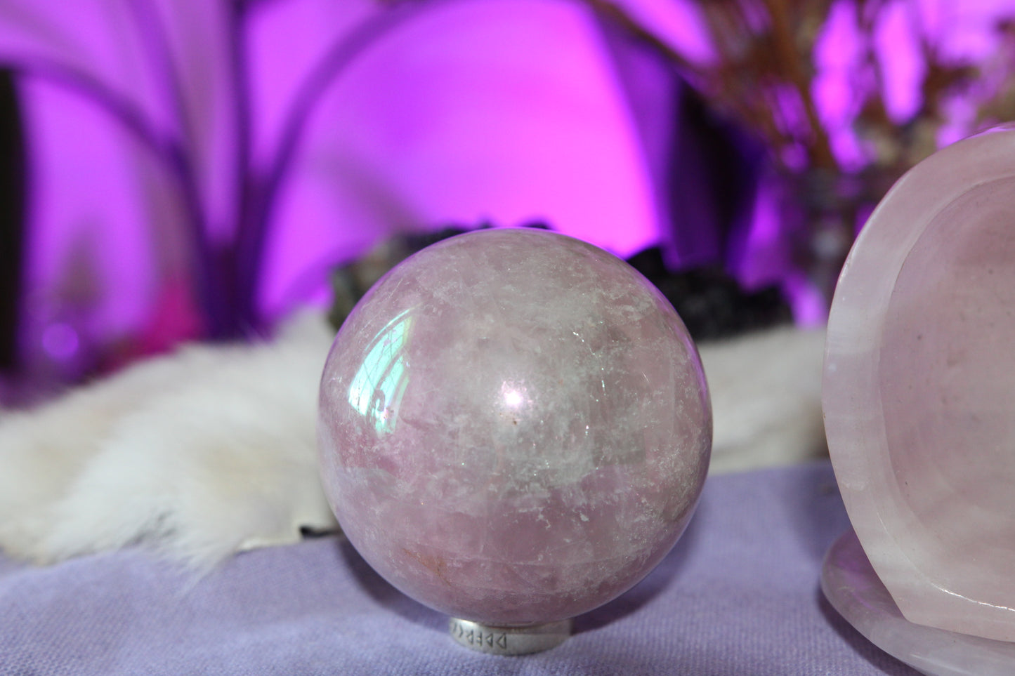 Aura Rose quartz Spheres