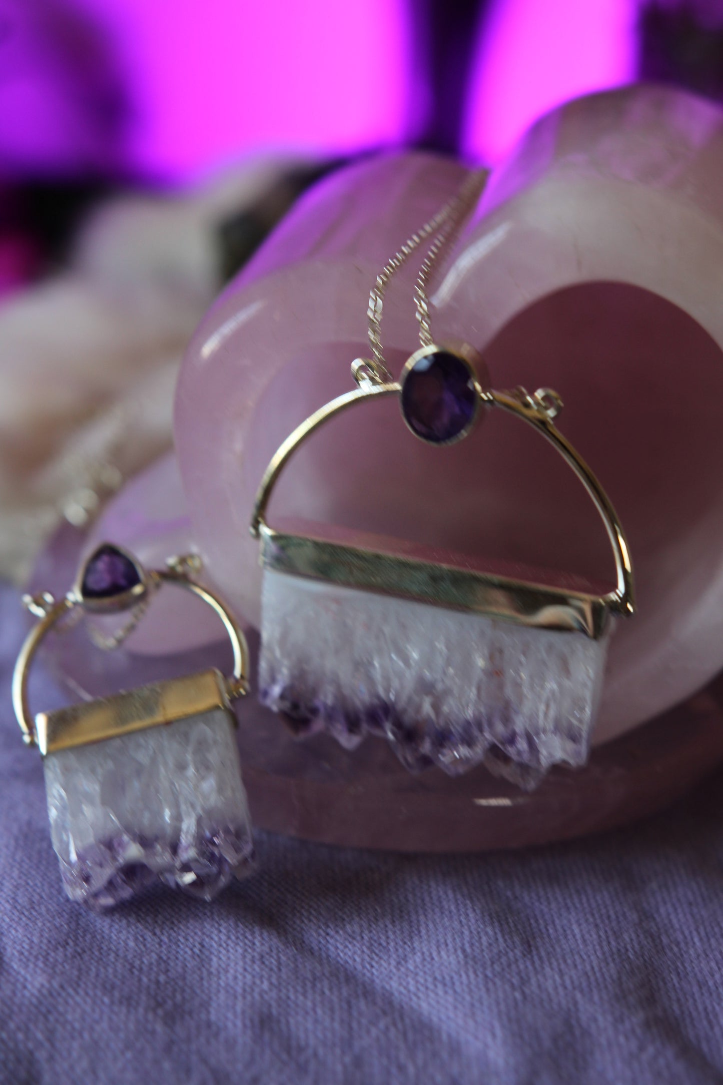 Dream Amethyst Silver Pendent