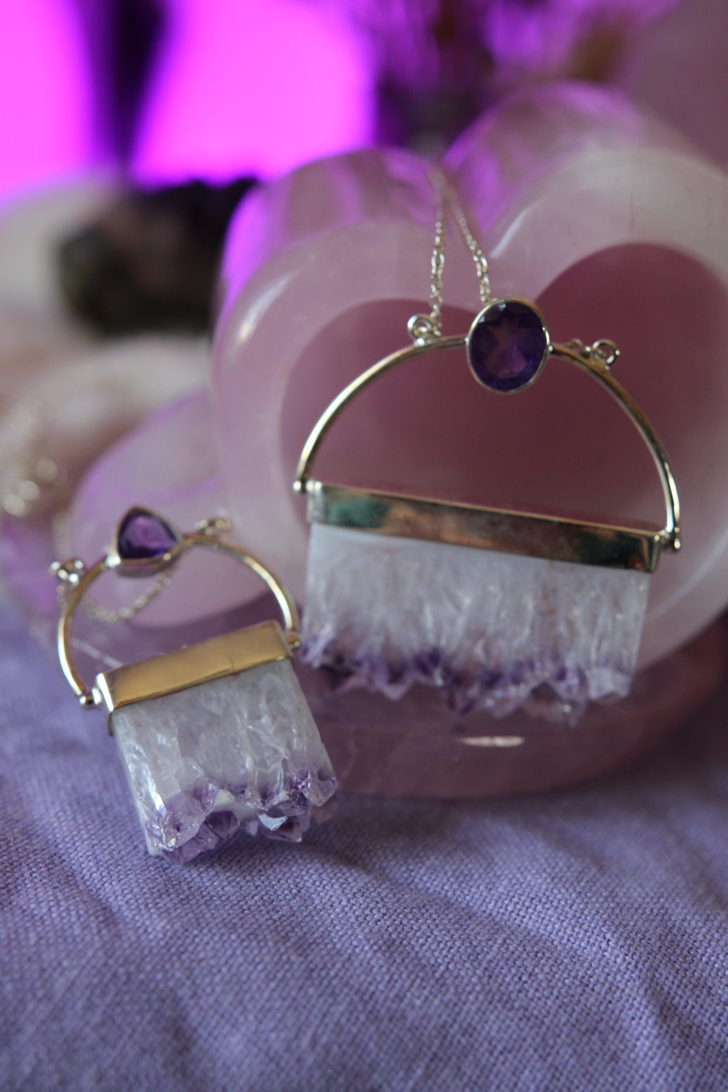 Dream Amethyst Silver Pendent