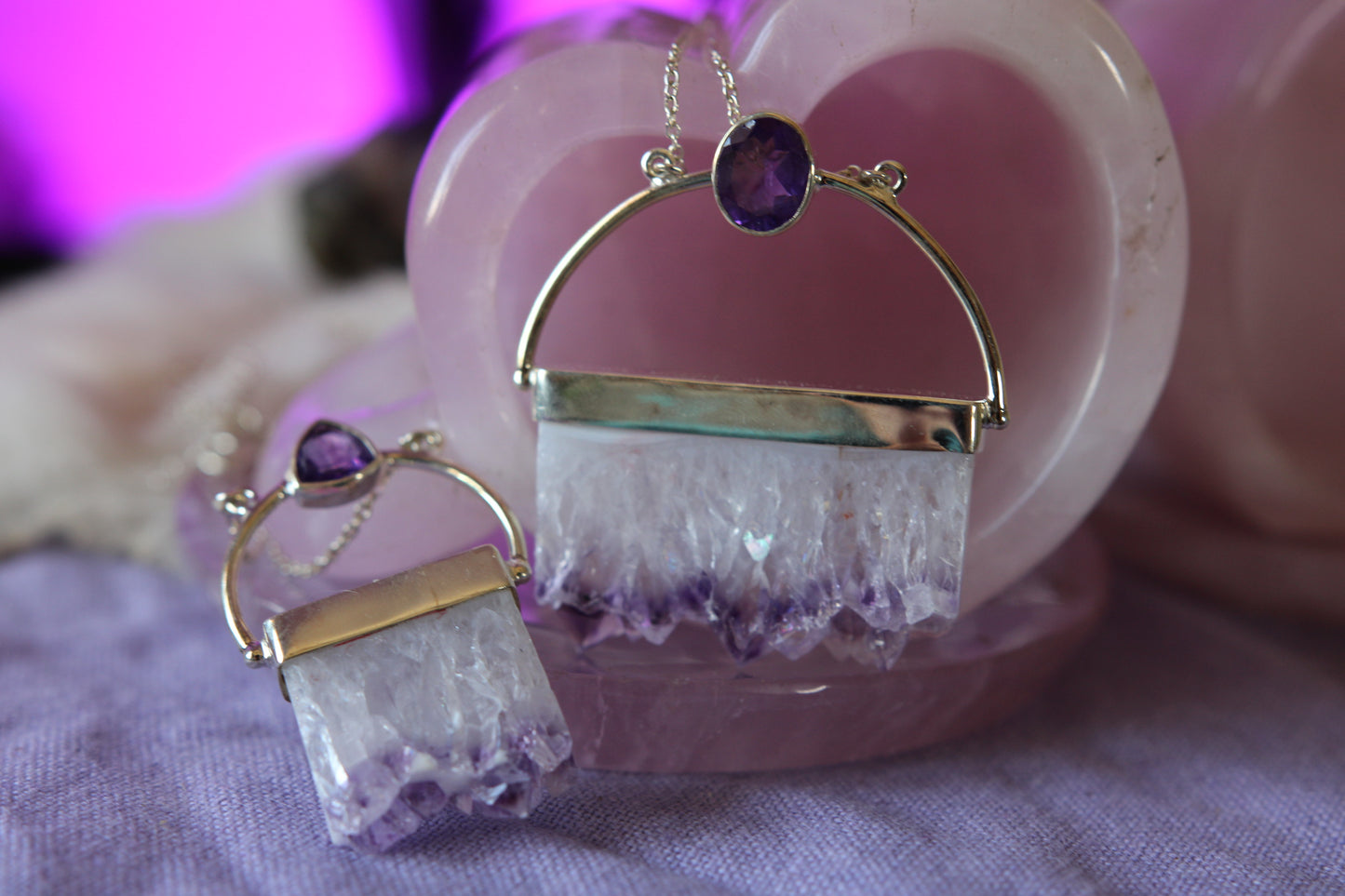 Dream Amethyst Silver Pendent
