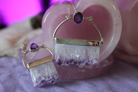 Dream Amethyst Silver Pendent
