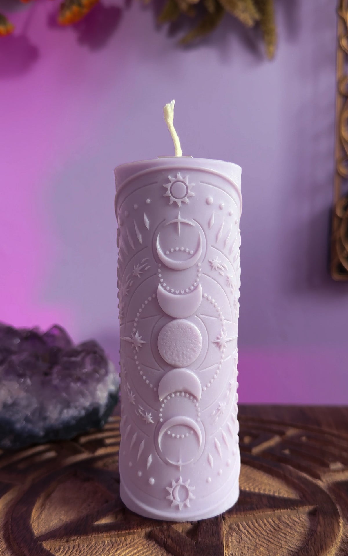 Triple Moon Pillar Soy Candle