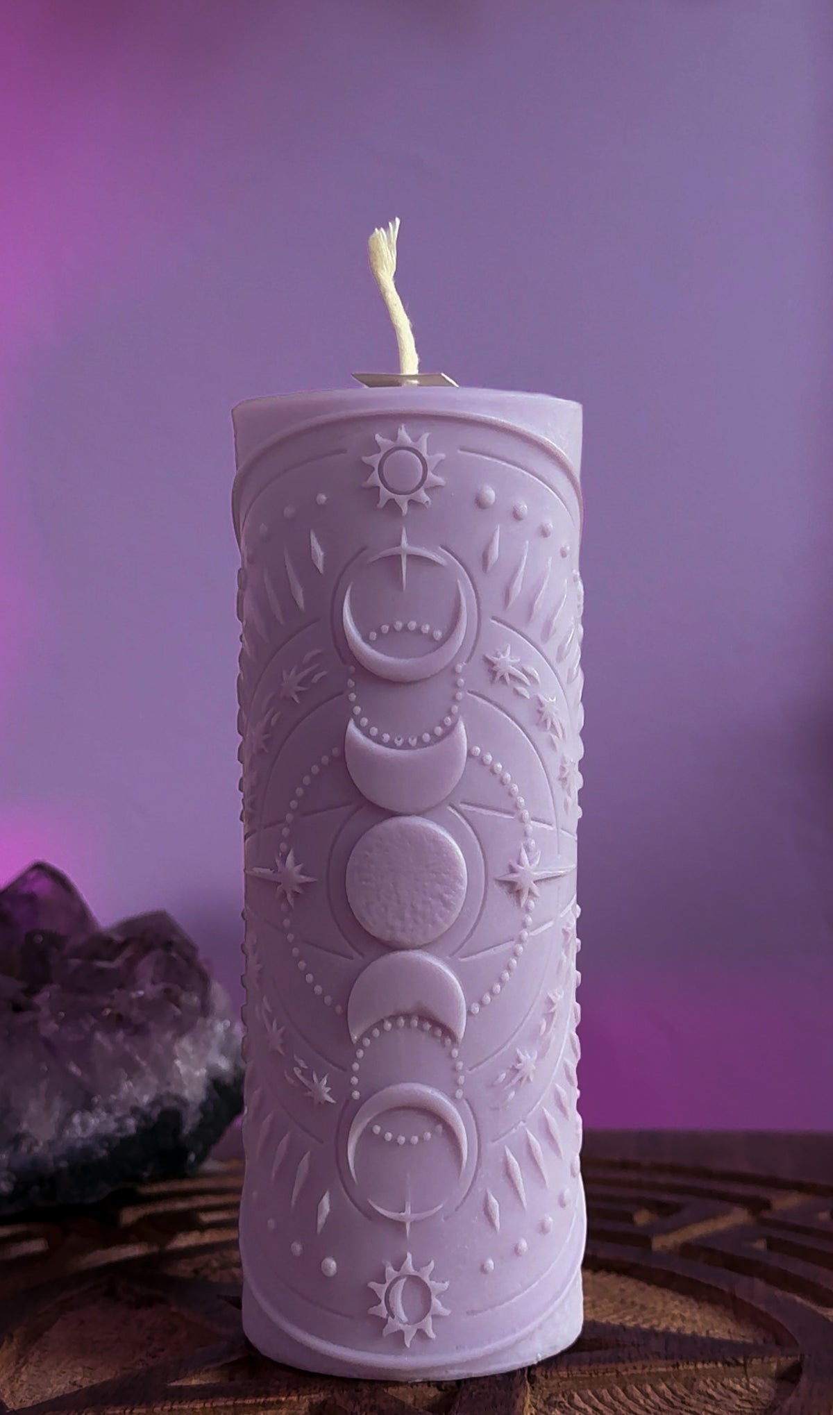 Triple Moon Pillar Soy Candle