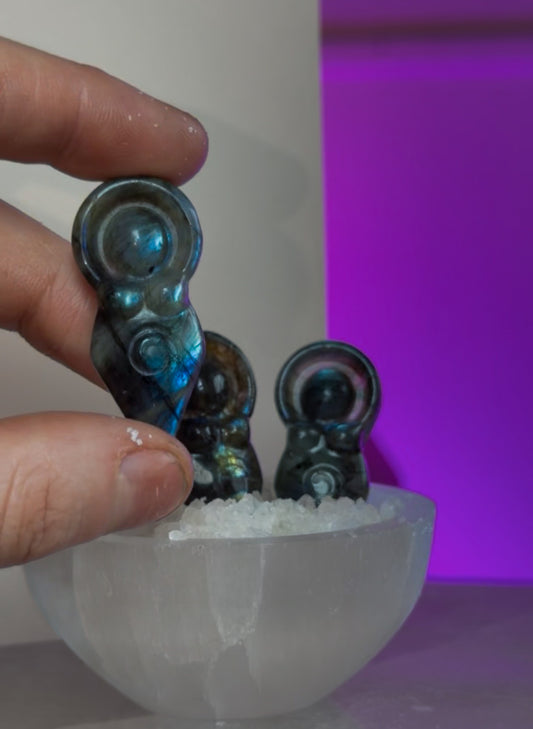 Goddess Flashy Labradorite Carving