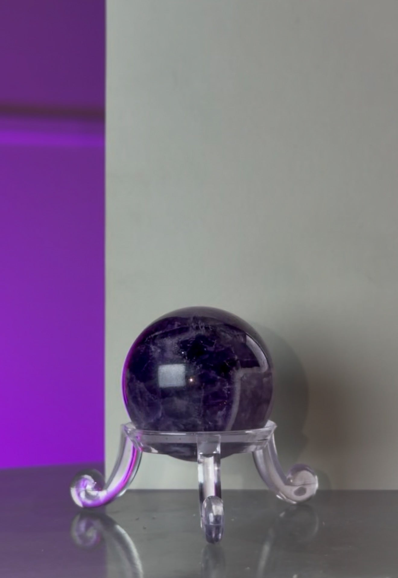 Chevron Amethyst Sphere