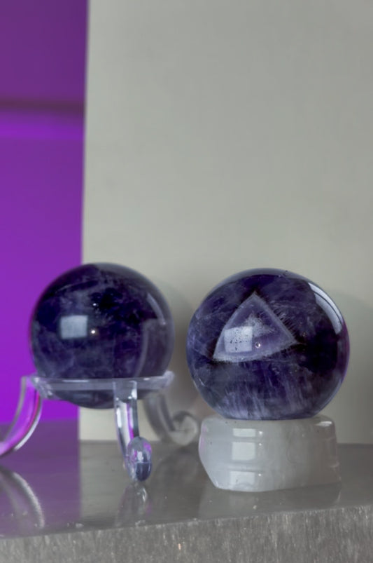 Chevron Amethyst Sphere