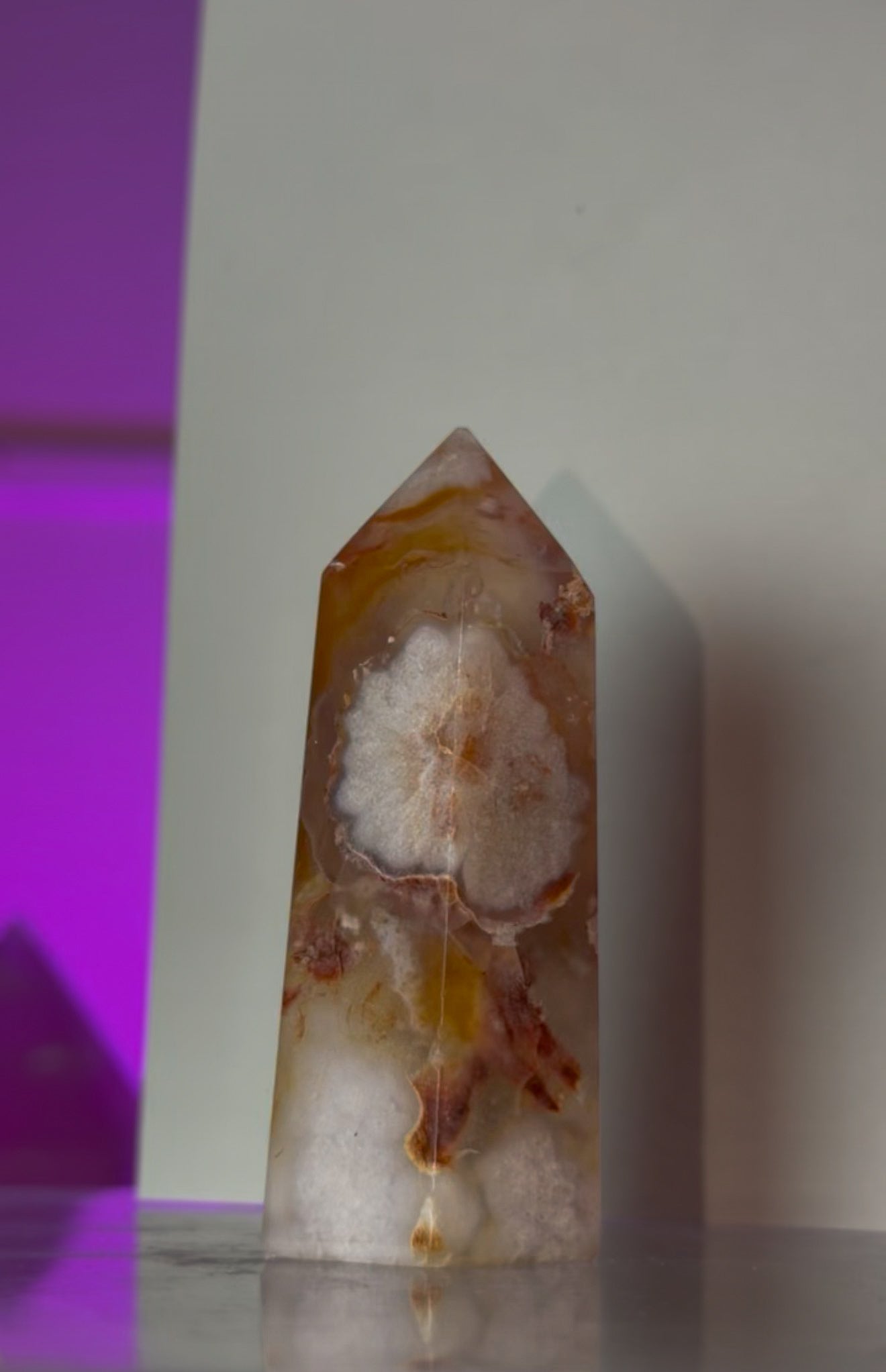 Flower Agate Tower – Growth, Manifestation &amp; Heart Healing