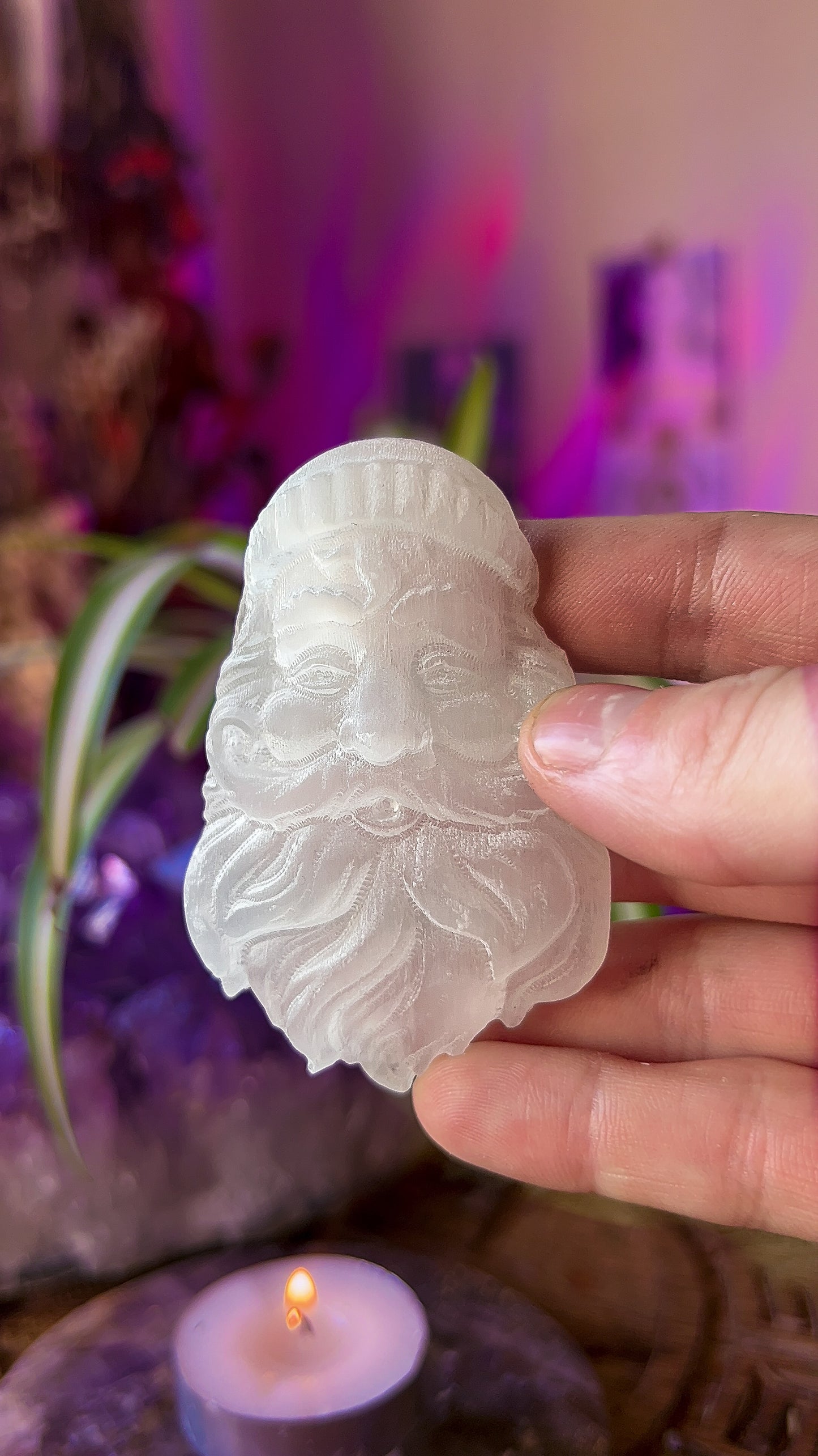 Selenite Santa Claus