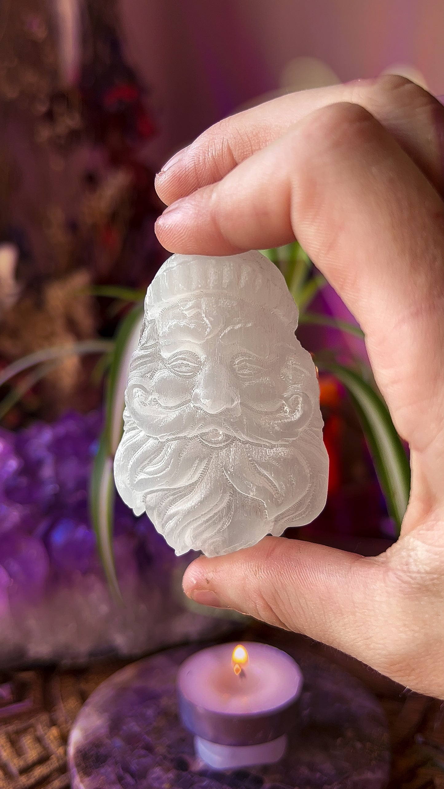 Selenite Santa Claus