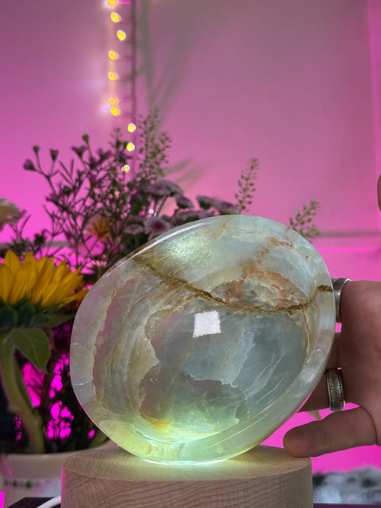 Aquatine Lemurian Calcite Bowls: Purification & High Vibe