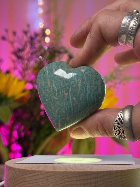 Amazonite Heart: Grounding