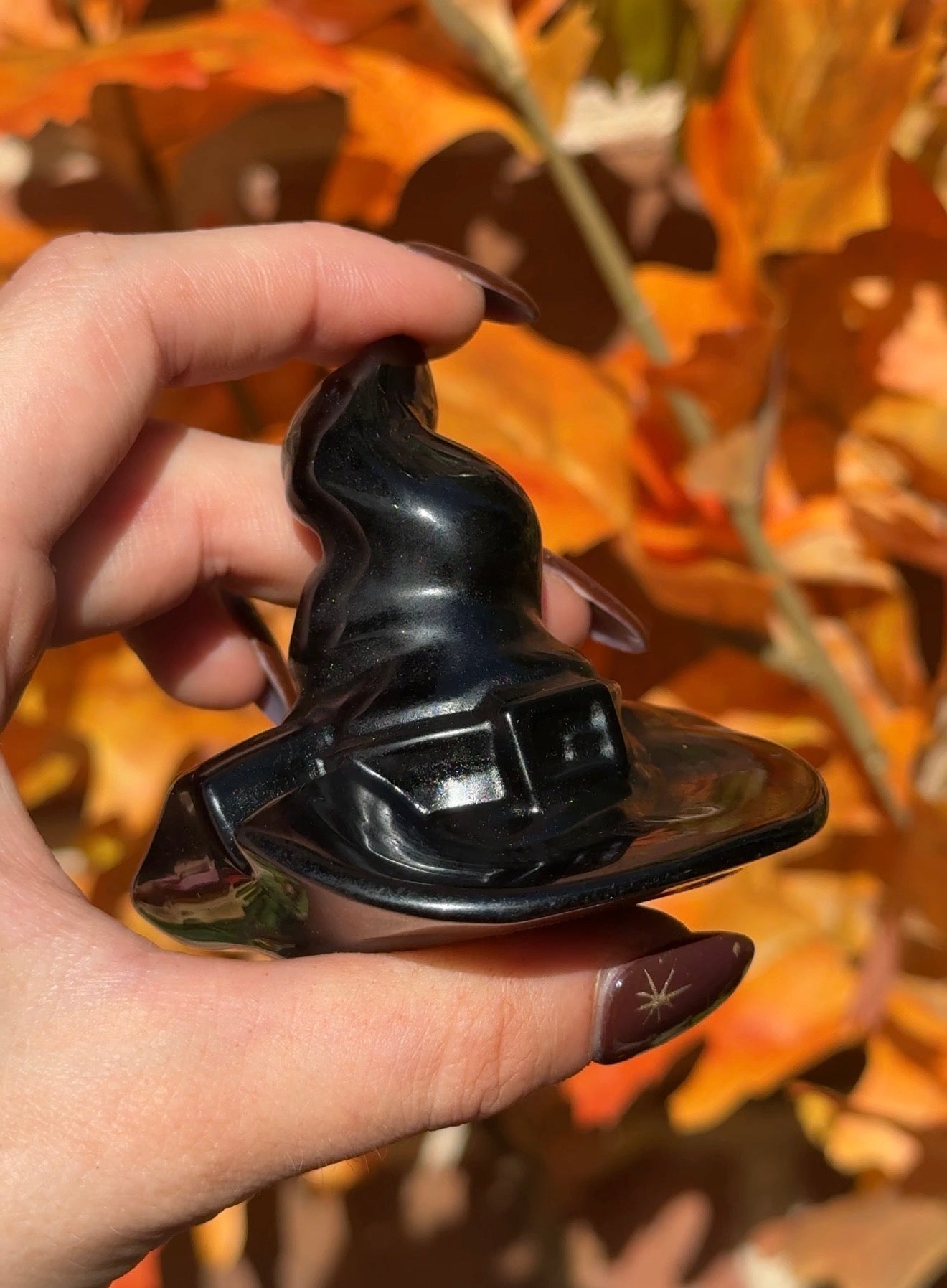 Black obsidian witches Hat