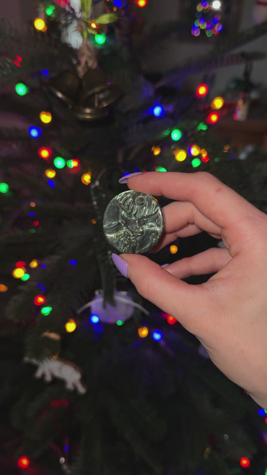 Labradorite Reindeer Carving