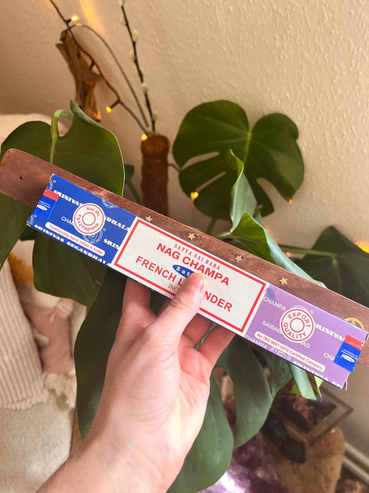 Lavender incense & incense holder