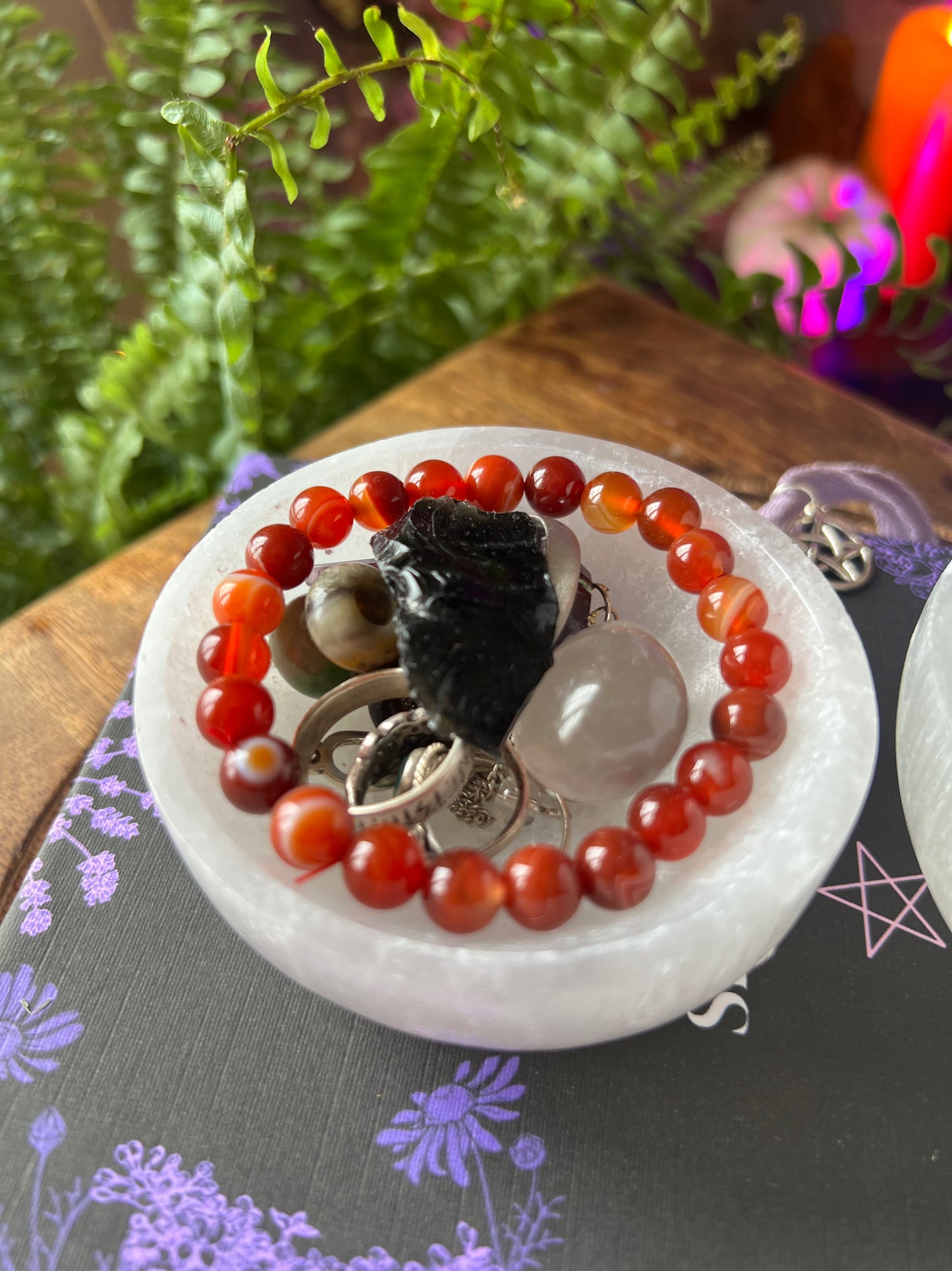 Selenite crystal charging bowl