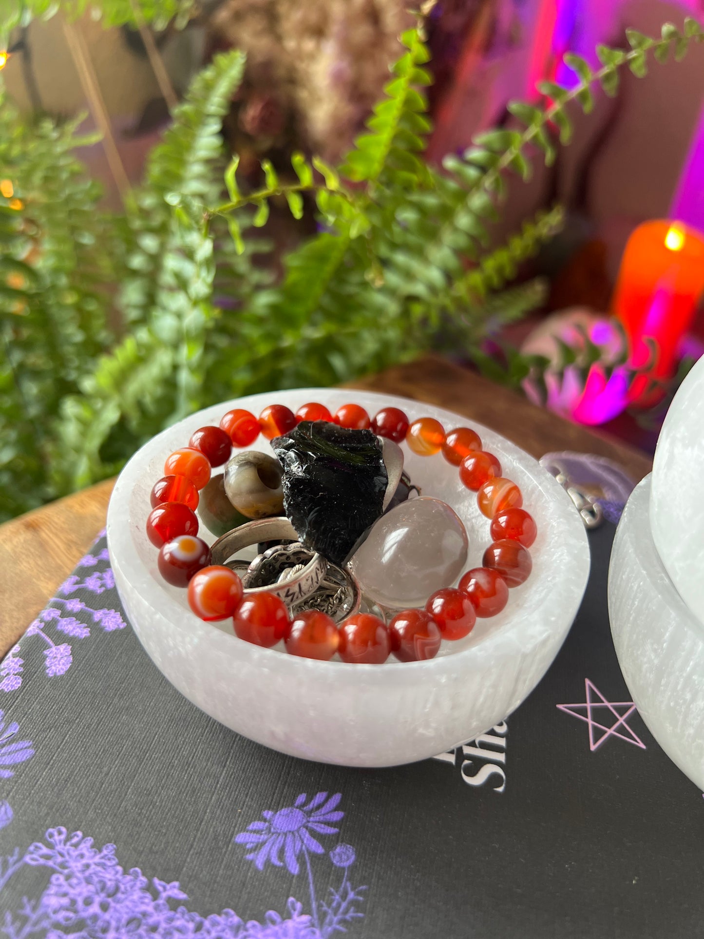Selenite crystal charging bowl