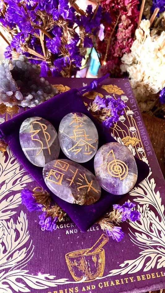 Amethyst Reiki healing stones