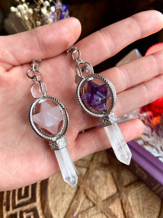 Rose Quartz & Amethsyt Pendulum